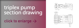 Triplex Power Pump typical section drawing