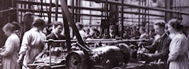 Women working on munitions